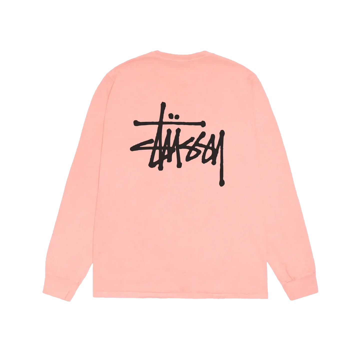 Stussy Basic Pigment Dyed Longsleeve - Coral