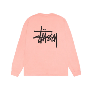 Stussy Basic Pigment Dyed Longsleeve - Coral