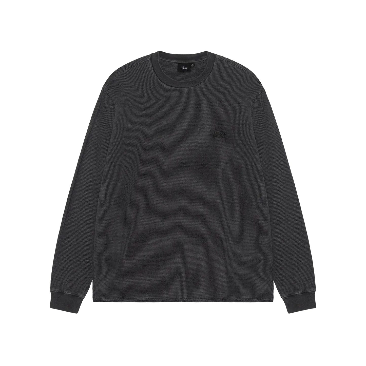 Stussy Basic Stock Longsleeve Thermal - Washed Black