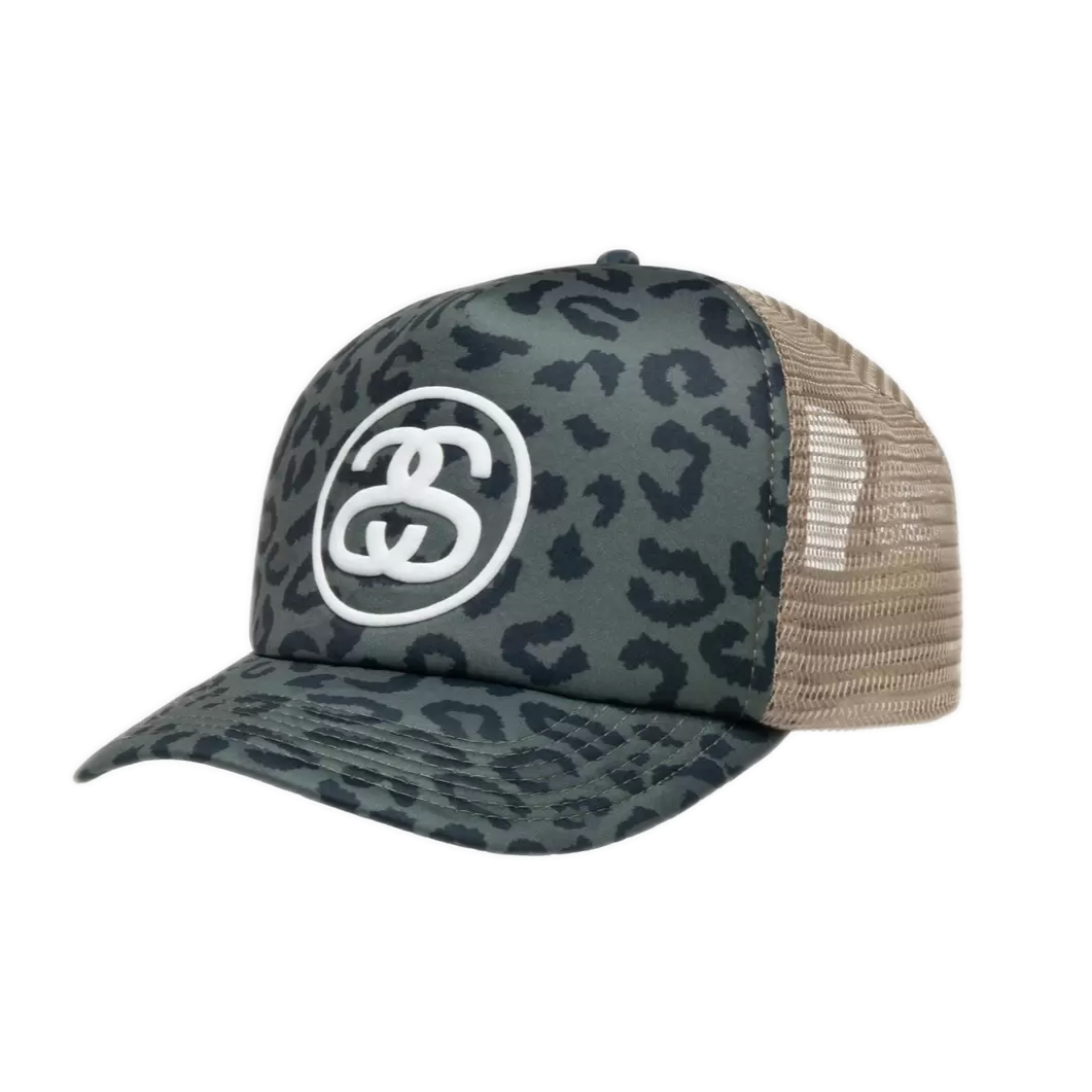 Stussy SS Link Trucker Cap - Leopard