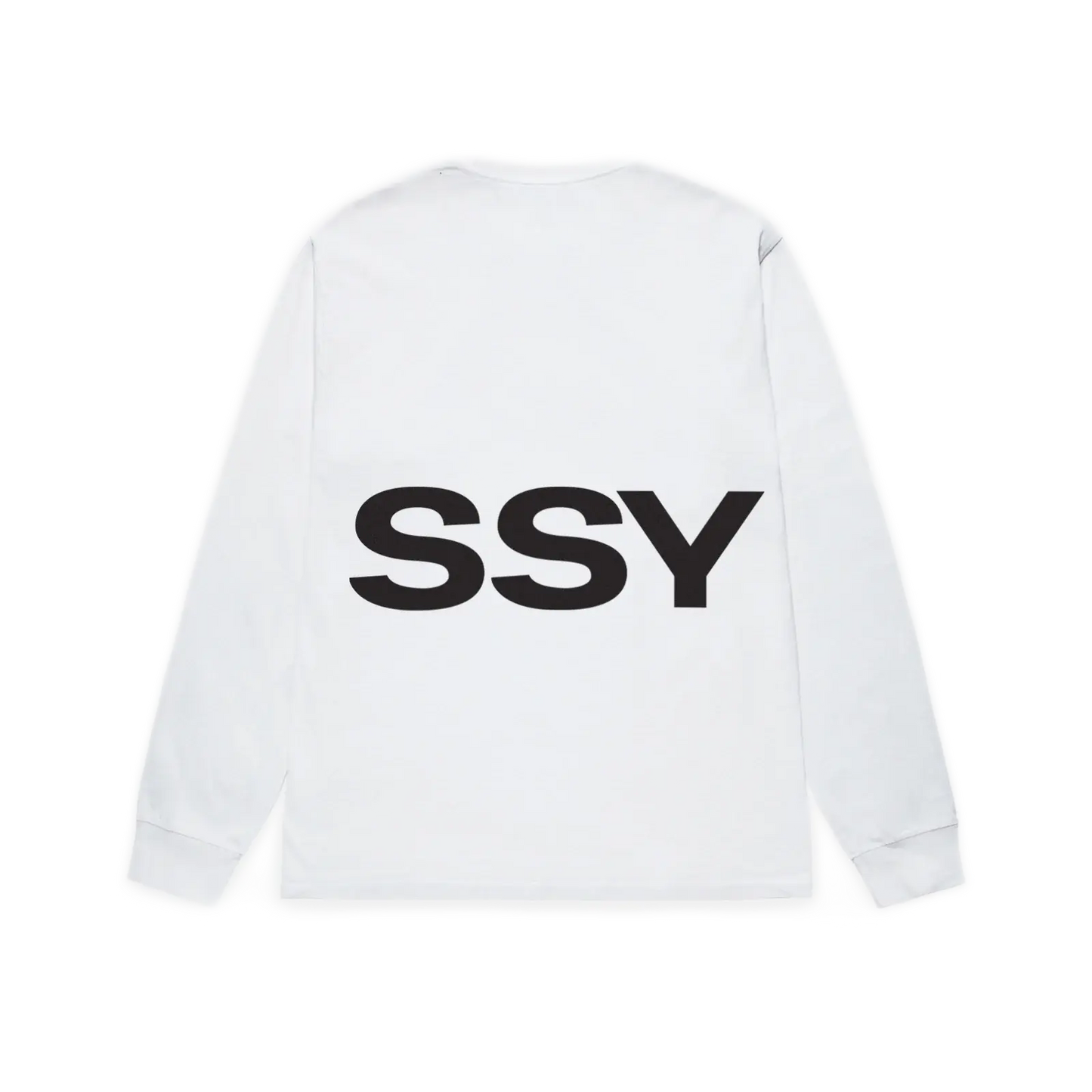 Stussy All Caps Longsleeve Tee - White