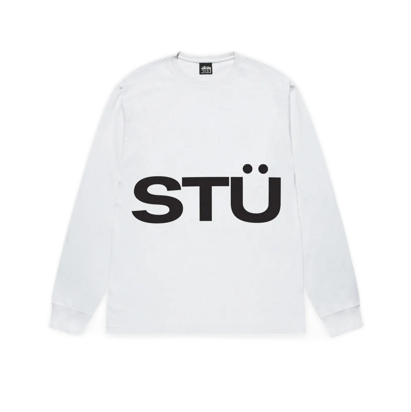 Stussy All Caps Longsleeve Tee - White