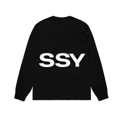 Stussy All Caps Longsleeve Tee - Black