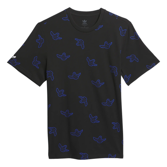 Adidas Shmoo All Over Print Tee - Black/Royal Blue