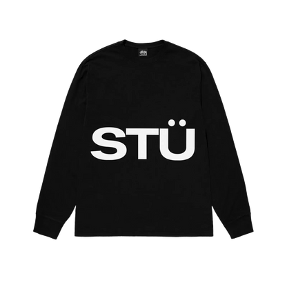 Stussy All Caps Longsleeve Tee - Black