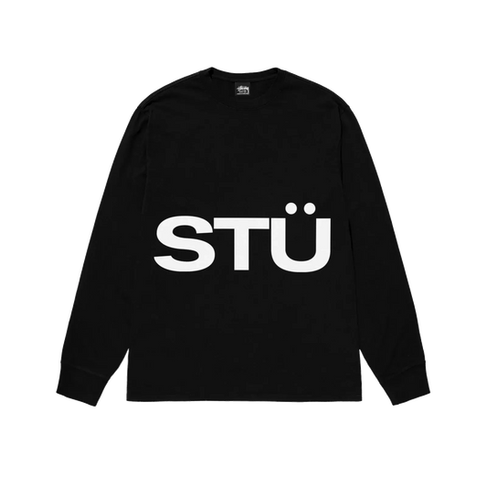 Stussy All Caps Longsleeve Tee - Black