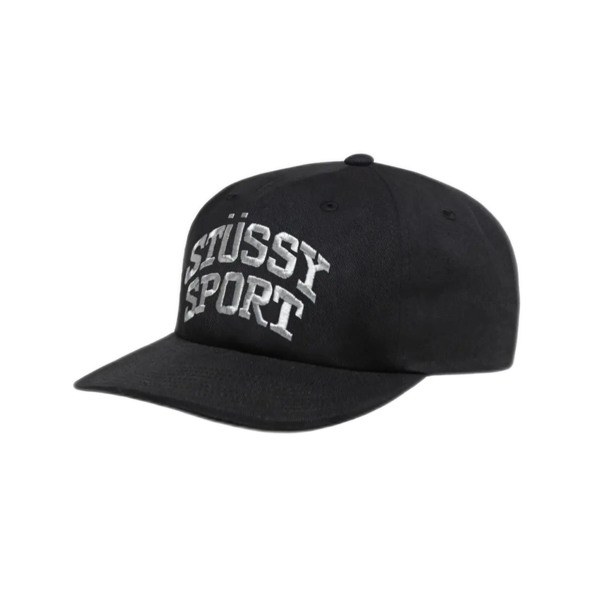 Stussy Sport Snapback Cap - Black/Metallic