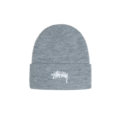 Stussy Stock Cuff Beanie - Grey Heather