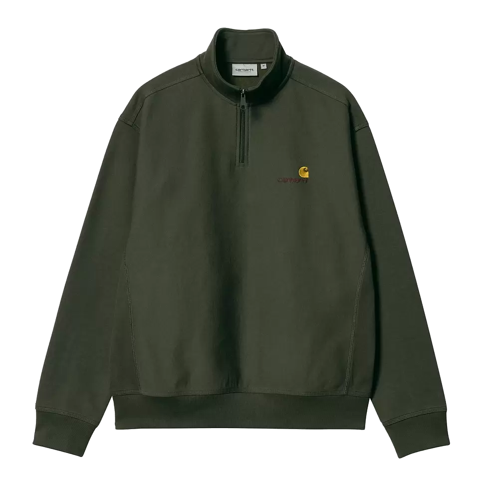 Carhartt WIP American Script Half Zip - Plant