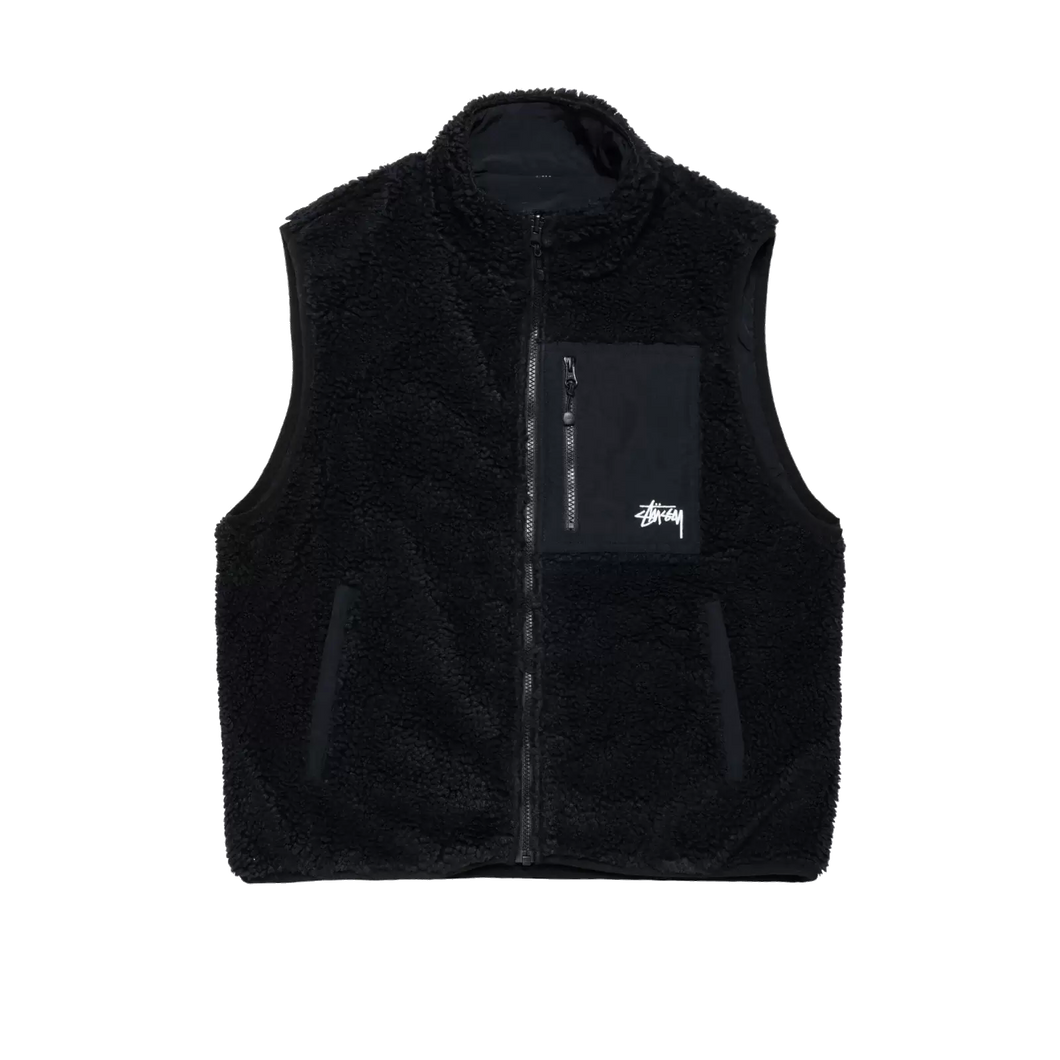 Stussy Sherpa Reversible Vest - Black – Ninetimes Skateshop