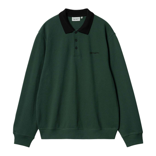 Carhartt WIP Vance Rugby Shirt - Discovery Green/Black