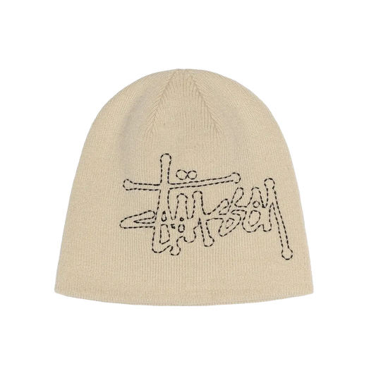 Stussy Stitch Basic Logo Skullcap - Sand
