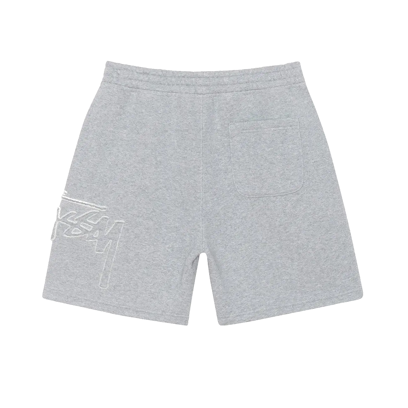 Stussy Tonal Applique Fleece Short - Heather Grey