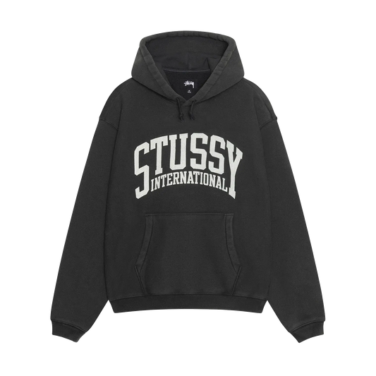 Stussy International Relaxed Hoodie - Washed Black