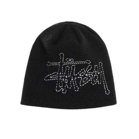 Stussy Stitch Basic Logo Skullcap - Black