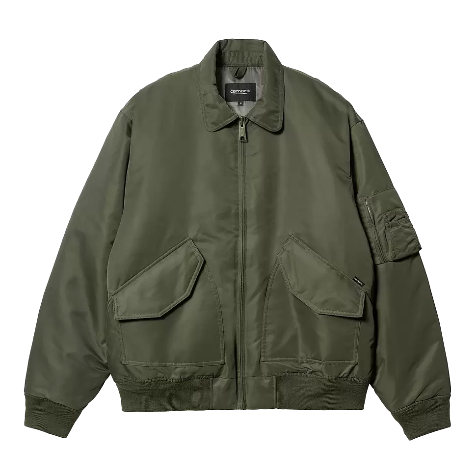 Carhartt WIP Olten Bomber - Plant/Smoke Green – Ninetimes Skateshop Carhartt WIP Olten Bomber - Plant/Smoke Green – Ninetimes Skateshop