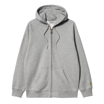 Carhartt WIP Hooded Chase Jacket - Grey Heather / Gold