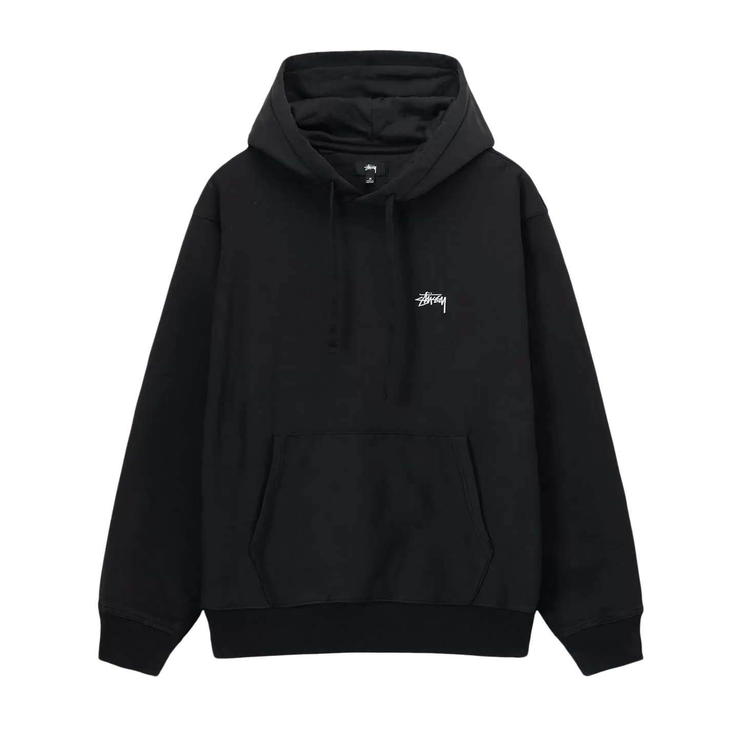 Stussy Stock Logo Hoodie - Washed Black