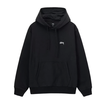 Stussy Stock Logo Hoodie - Washed Black