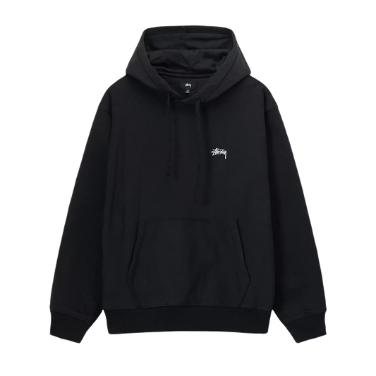 Stussy Stock Logo Hoodie - Washed Black