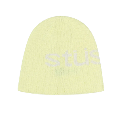 Stussy Helvetica UV Skullcap Beanie - Yellow