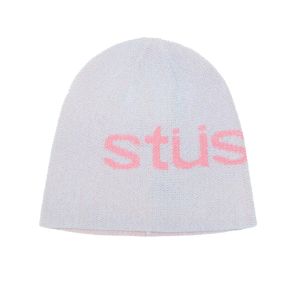 Stussy Helvetica UV Skullcap Beanie - White