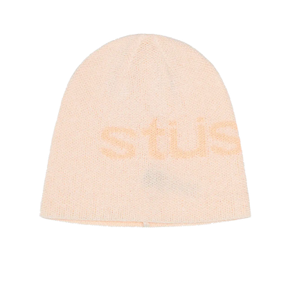 Stussy Helvetica UV Skullcap Beanie - White