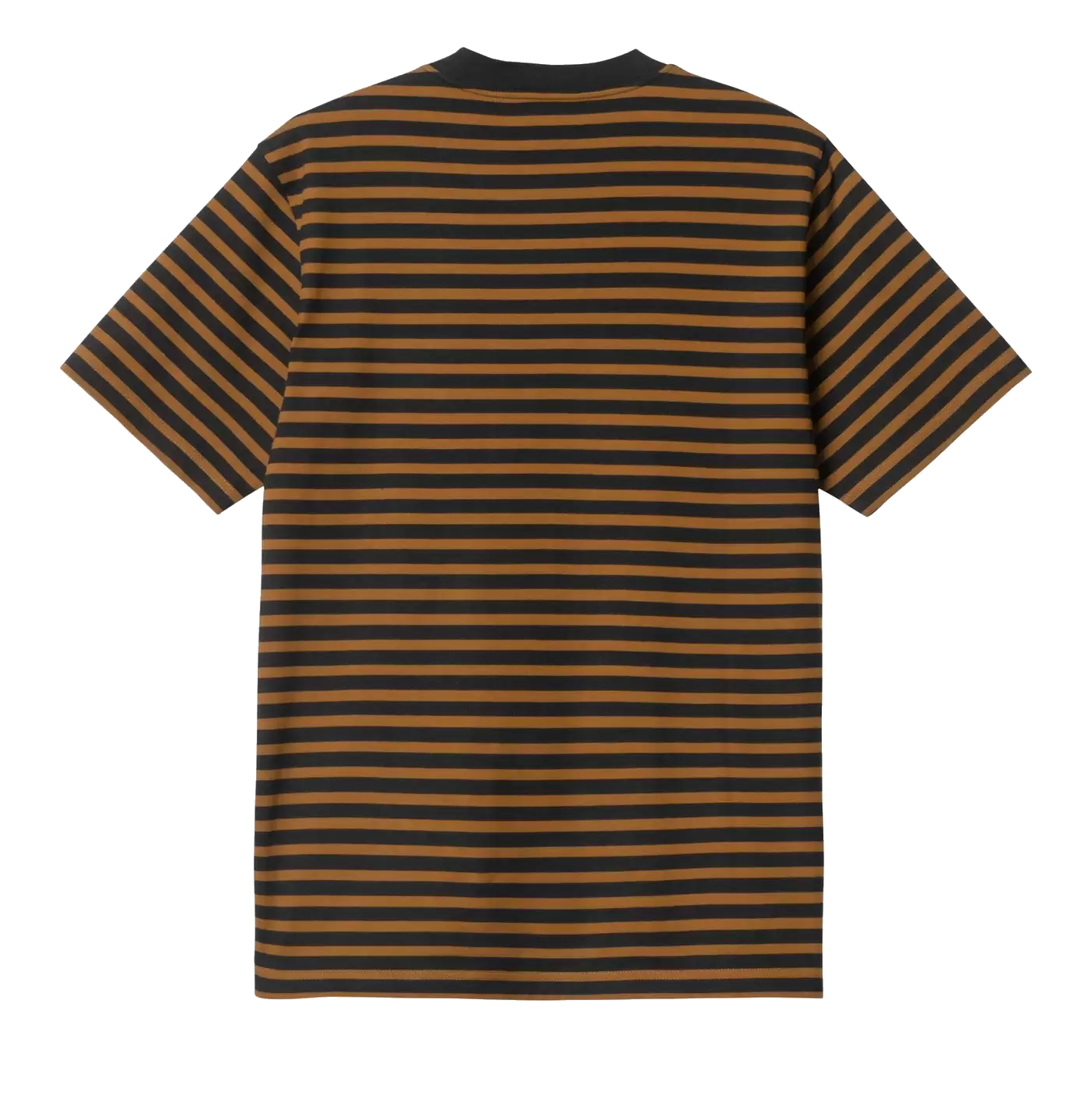 Carhartt WIP Seidler Stripe Pocket Tee - Deep Hamilton Brown/Black