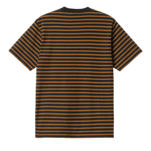 Load image into Gallery viewer, Carhartt WIP Seidler Stripe Pocket Tee - Deep Hamilton Brown/Black