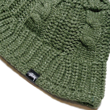 Load image into Gallery viewer, Stussy Cable Knit Bucket Hat - Olive