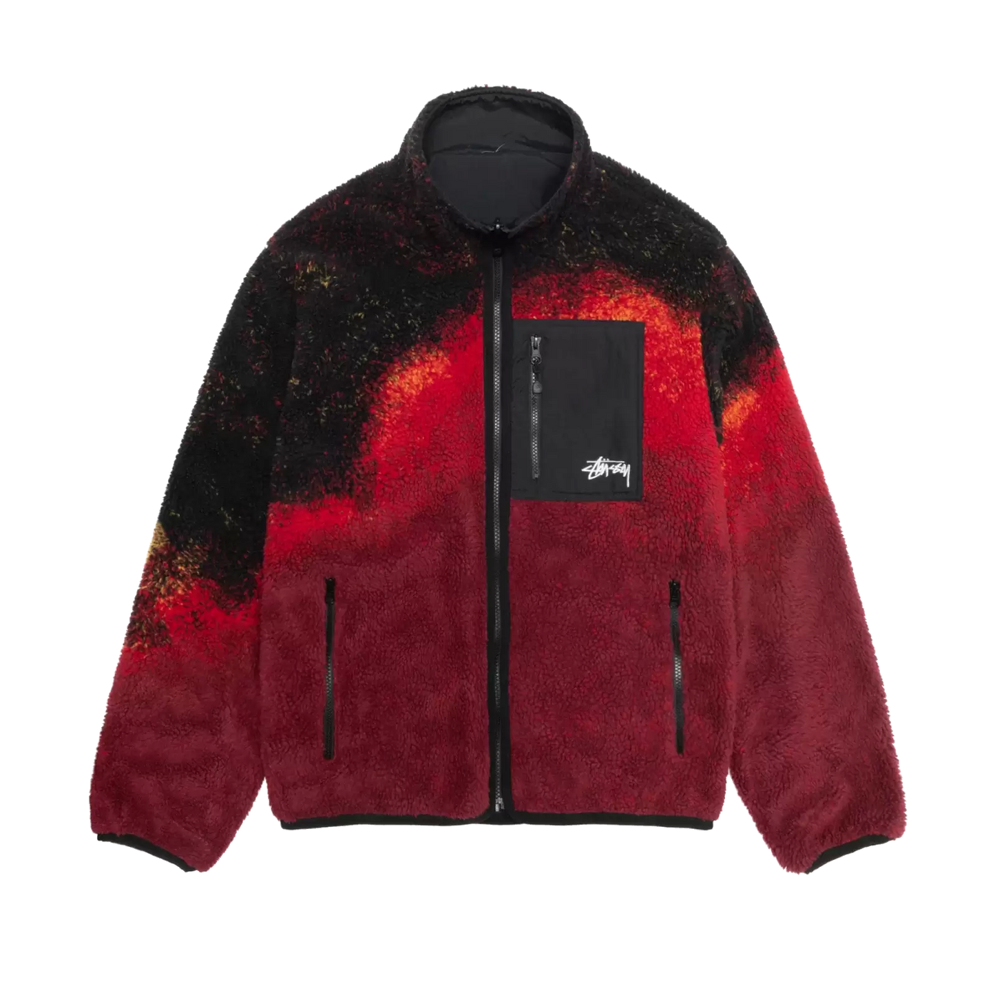 Stussy Sherpa Reversible Jacket - Lava