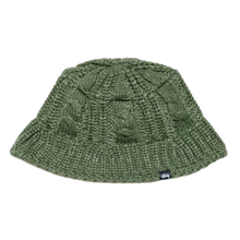 Load image into Gallery viewer, Stussy Cable Knit Bucket Hat - Olive