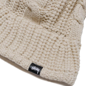 Stussy Cable Knit Bucket Hat - Oat