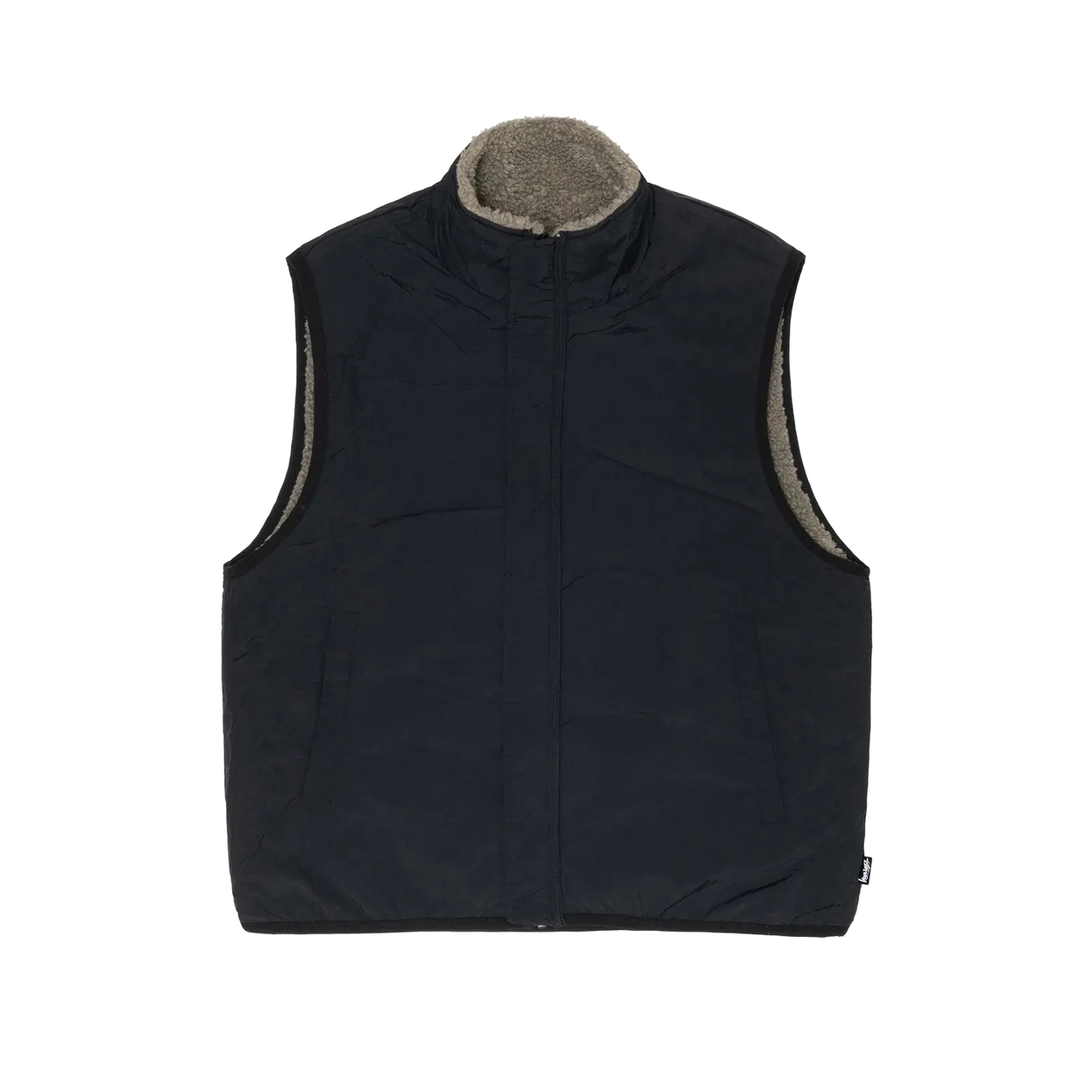 Stussy Sherpa Reversible Vest - Stone