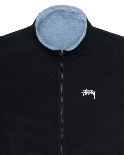 Stussy Sherpa Reversible Jacket - Light Denim