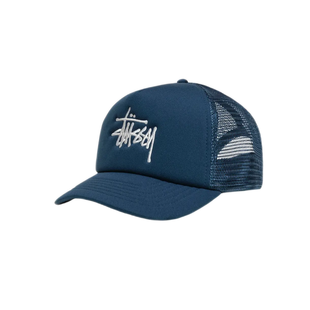 Stussy Big Basic Trucker Cap - Deep Blue