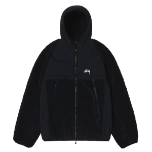 Stussy Sherpa Paneled Hooded Jacket - Black