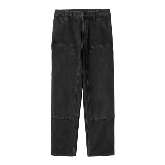 Carhartt WIP Double Knee Pant - Black Stone Washed Smith Denim