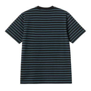 Carhartt WIP Seidler Stripe Pocket Tee - Squid/Black