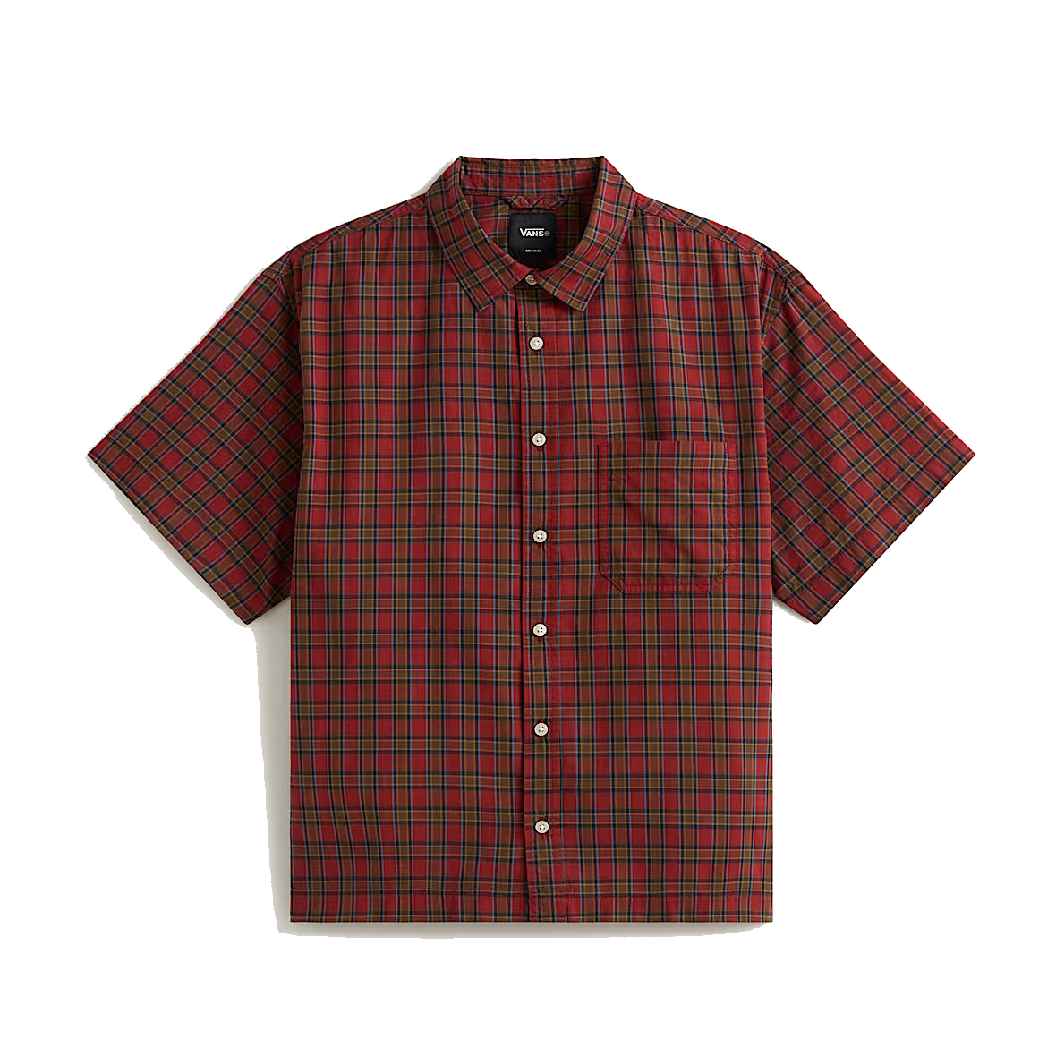 Vans Larkspur Timber Plaid Shirt - Poppy Ember