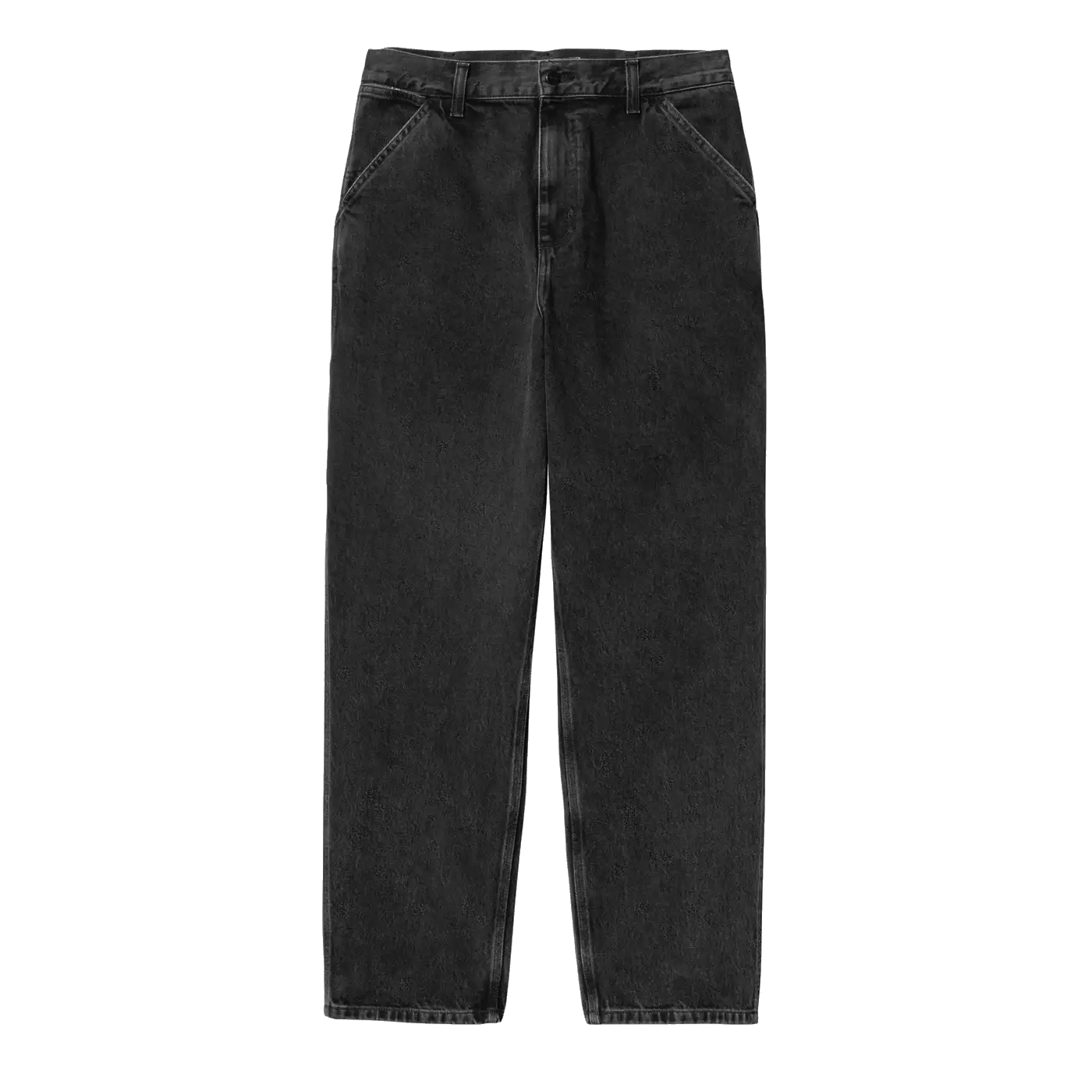 Carhartt WIP Single Knee Pant - Black Stone Washed Smith Denim