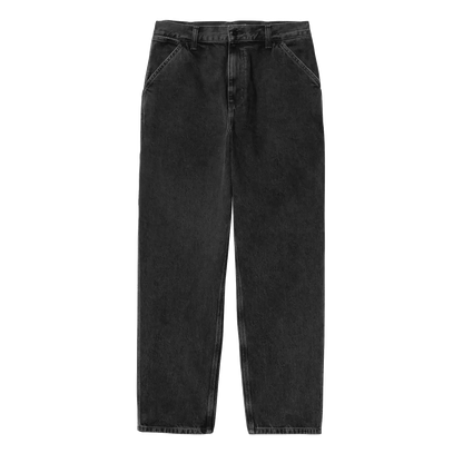 Carhartt WIP Single Knee Pant - Black Stone Washed Smith Denim