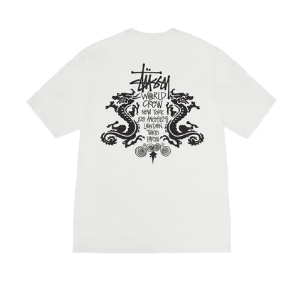 Stussy Double Dragon Pigment Dyed Tee - Natural