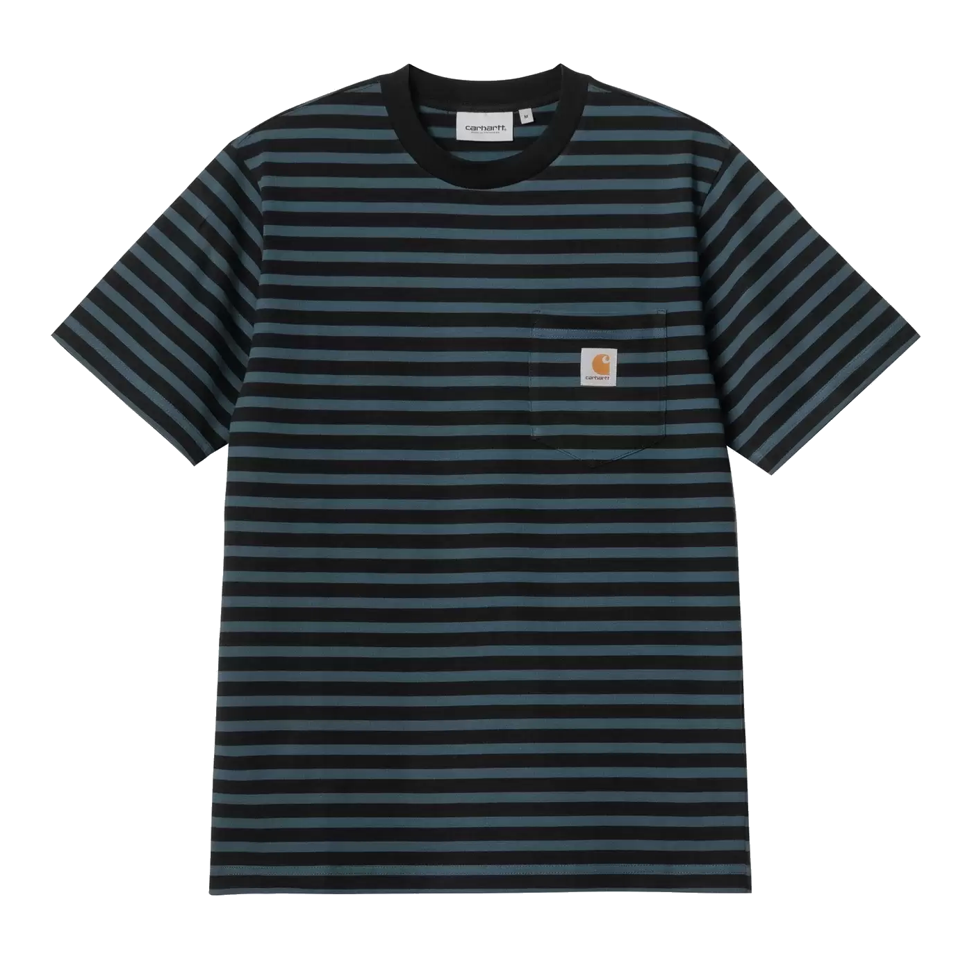 Carhartt WIP Seidler Stripe Pocket Tee - Squid/Black