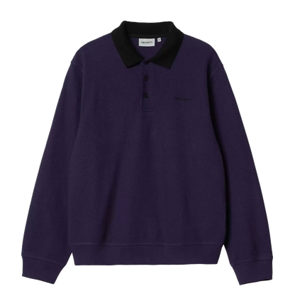 Carhartt WIP Vance Rugby Shirt - Cassis/Black