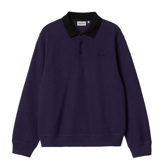 Carhartt WIP Vance Rugby Shirt - Cassis/Black