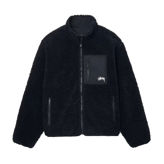 Stussy Sherpa Reversible Jacket - Black