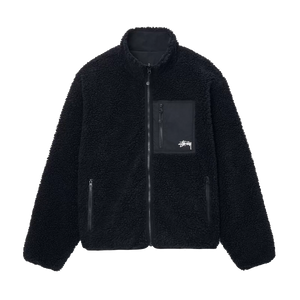 Stussy Sherpa Reversible Jacket - Black