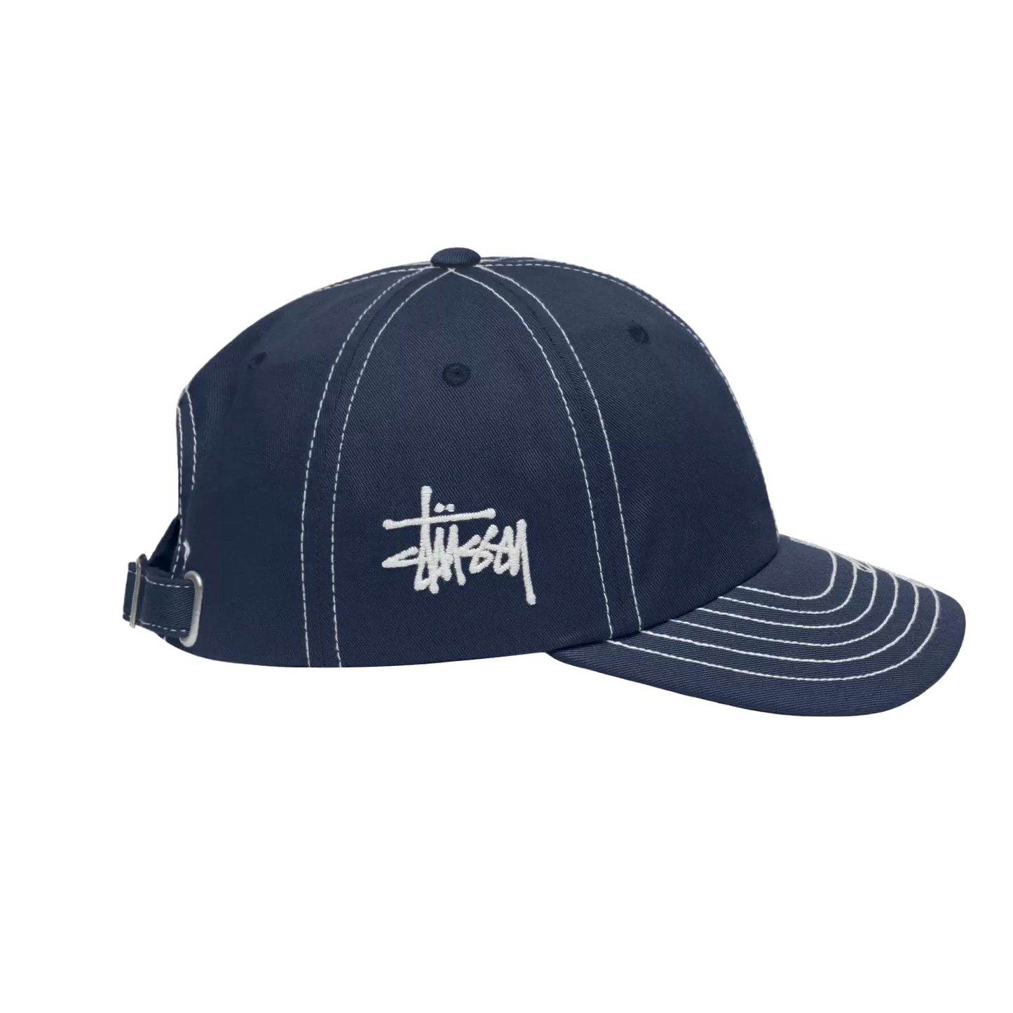 Stussy Basic Visor Stitch Low Pro Cap - Navy