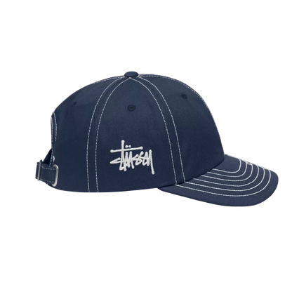 Stussy Basic Visor Stitch Low Pro Cap - Navy